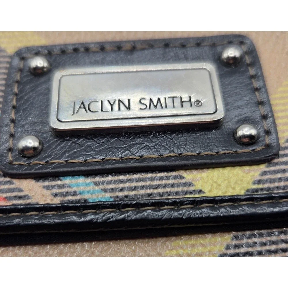 Jaclyn Smith Plaid Continental Clutch Wallet Multicolor Tartan Check Book